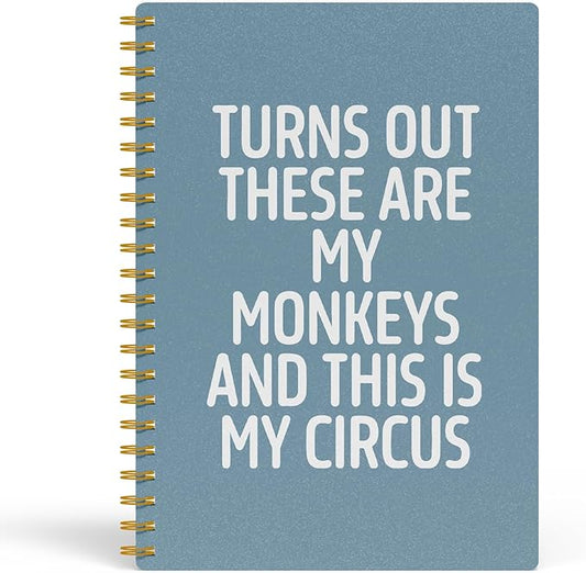 EKGJW Funny Notebooks for Work,Blue Aesthetic Journal, Funny Boss Day Gifts, Boss Gifts for Men Women, Funny Gifts for Boss, Boss Office Decor, Spiral Notebook 5.5x8.3 Inch