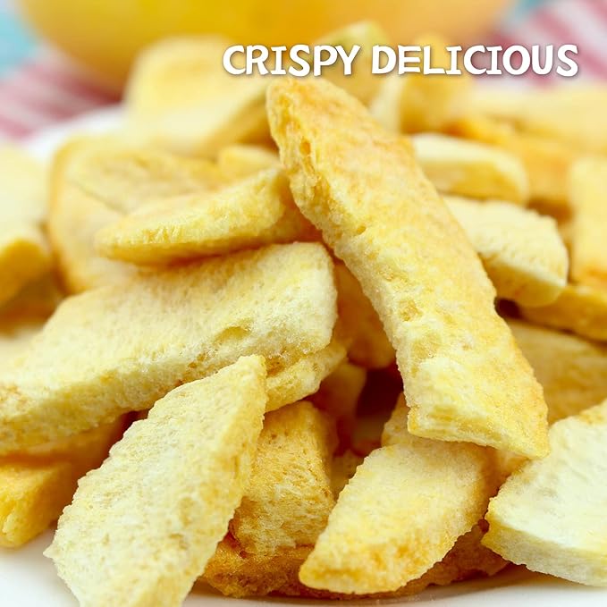 ONETANG Freeze-Dried Fruit Yellow Peach Chips, 9 Pack Single-Serve Pack, Non GMO, Kosher, No Add Sugar, Gluten free, Vegan, Holiday Mothers Day Gifts, Healthy Snack 0.35 Ounce