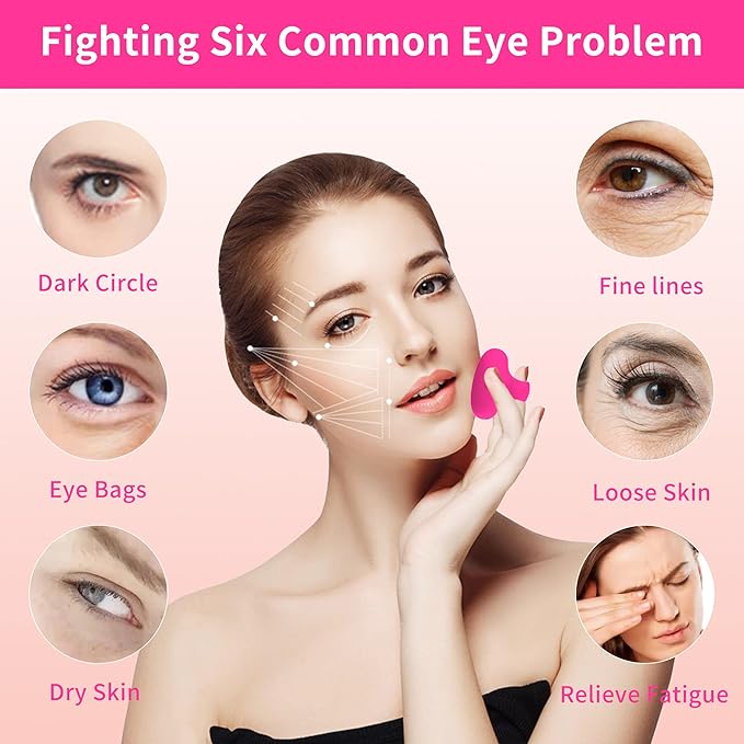 Facial Mini Massage Ball, Handhold Portable Quiet Waterproof USB Rechargeable Powerful Multifunctional Vibrating Travel Pocket Face Eye Finger Joint and Neck Jaw Massager. (Rose)