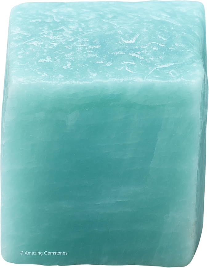 Amazing Gemstone Amazonite Raw Crystals and Healing Stones, Natural Rocks for Tumbling - DIY Raw Stones and Crystals, 2 Pieces