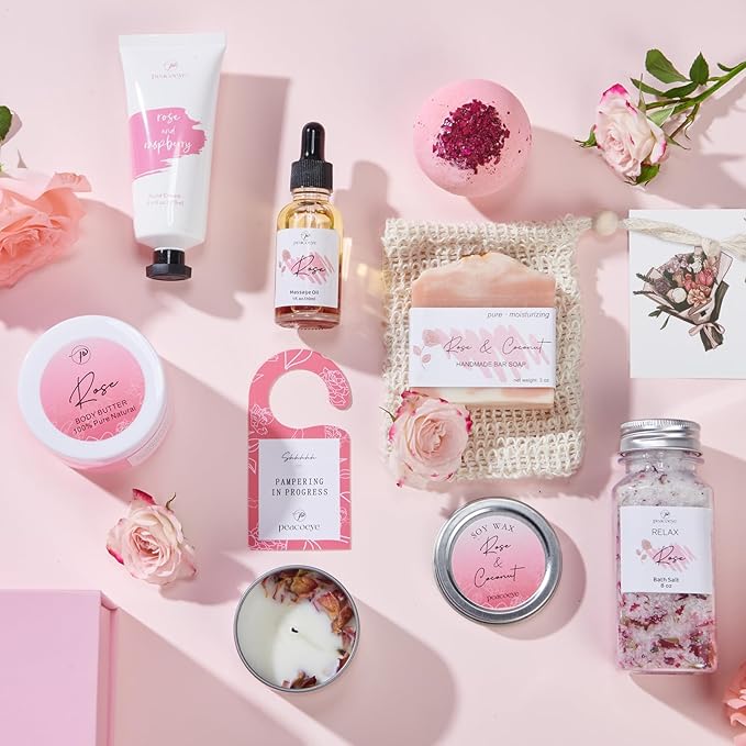 Spa Gifts for Mom Birthday Gift Mothers Day Gifts Bath Gift Baskets Relaxing Spa Self Care for Mother in Law Wife Home Bath Care Package Thank You Best Mom from Daughter Son