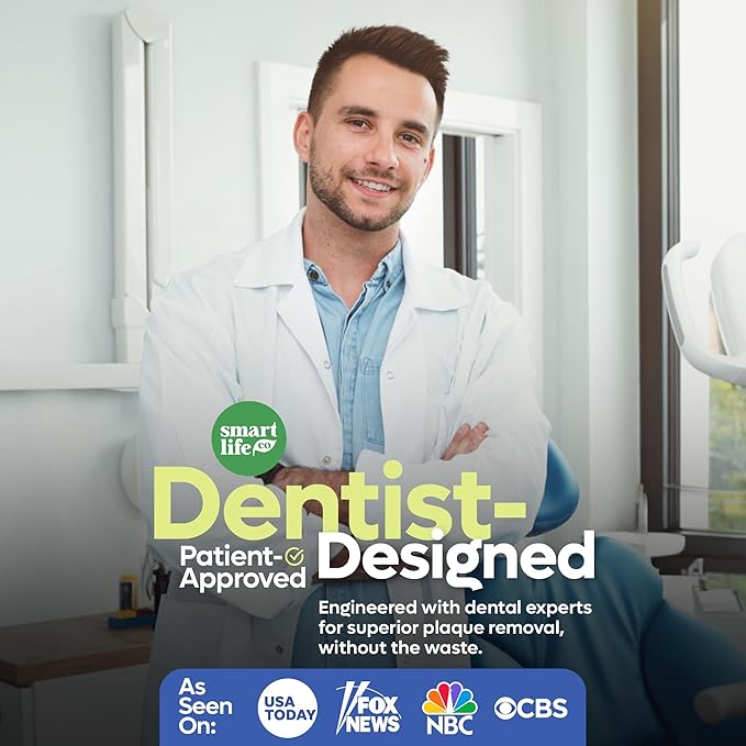 SmartLifeco Eco-Friendly Dental Floss Picks (50ct) - Flossers Made with Straw Wheat, Superior Anti-Shred Thread for Tight Gaps, Tooth Pick Stick for Adults, Soft on Gum & Teeth, Vegan, Mint