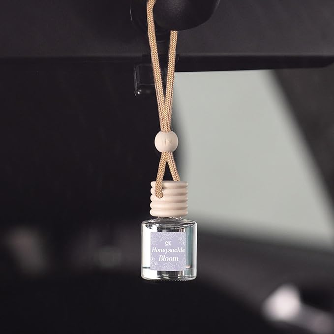CANDECraftCo Car Air Hanging Fragrance Oil, Car Auto Freshener for Essential Oils, Scents Fragrance Aromatherapy Automobile Diffuser, Long Lasting (Honeysuckle Bloom)