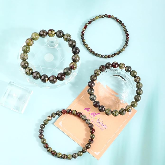 AD Beads 4mm6mm8mm10mm Handmade Bracelet - Natural Gemstone for Peace and Tranquility - Meditation, Yoga, Healing and Energy Gift for Unisex