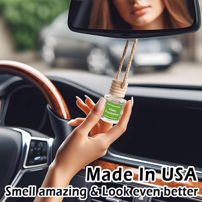 Car Air Freshener Hanging, Cute Air Diffuser, Long Lasting Car Fresheners for Women, Made in USA (2 Pack)