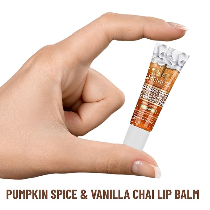Holiday Limited Edition Mini Scents (2 Pack of 2.25 oz and Lip Balm), Pumpkin Spice & Vanilla Chai Lotion + Pumpkin Spice & Vanilla Chai Lip Balm + Apple Cider & Nutmeg Lotion | Christmas Gift