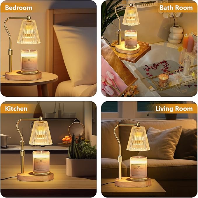 Candle Warmer Lamp with Timer and Dimmer Adjustable Height for Women Birthday Gift, Home Room Decor, Wax Melt Warmer for Scented Jar Candles, Mother's Day