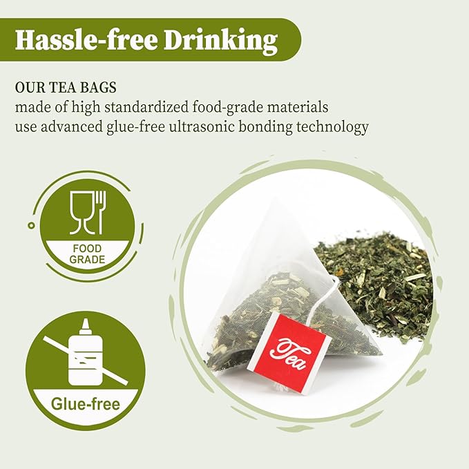 FullChea - Nettle Leaf Tea Bags, 25 Teabags, 1.5g/bag - Naturally Stinging Nettle Tea - Support Eye Health & Strengthen Bones