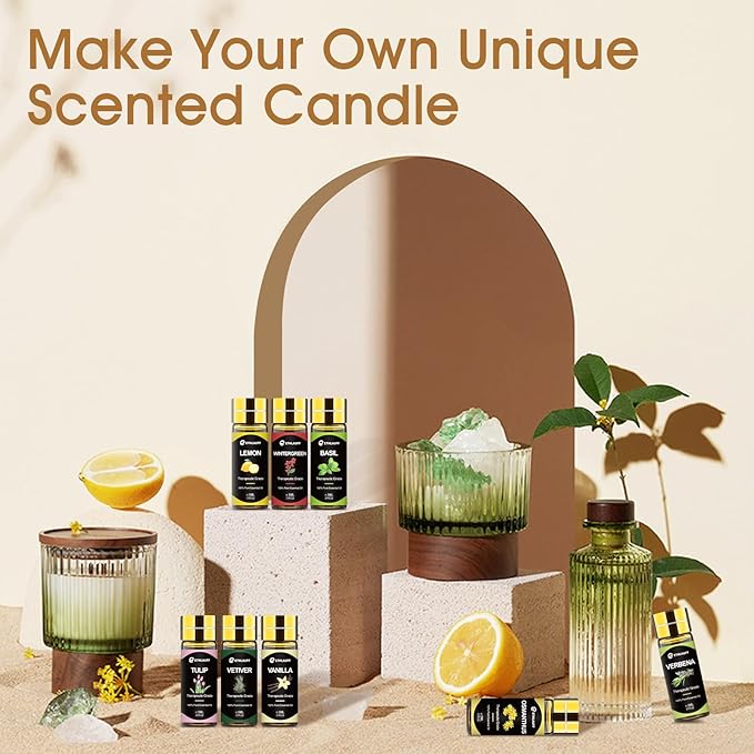 Essential Oil Set 64 Pack -Aromatherapy Essential Oils Kit-Fragrance Oils Perfect for Diffuser, Humidifier, Massage,Soap, Skin & Hair Care, Candle Scented Oil (0.17oz)