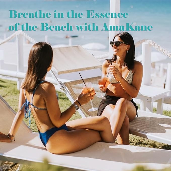 AmaKane Fragrance Oils, Beach Fragrance Oil for Candle Making, Soap Making Scents, Summer Essential Oils for Diffusers for Home 6x10 ml, Beach Linen, Salty Sea, Sunset Glow and More