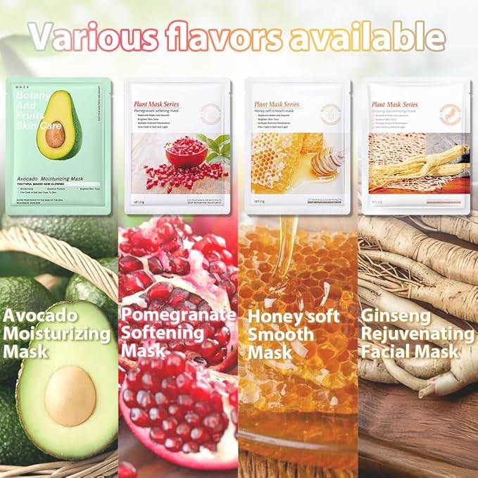 evpct 8 Pack Kids Face Masks for Kids Girls Spa, Girls Kids Facial Spa Day Slumber Sleepover Birthday Party Favors Supplies Kit for Girl, Kid Friendly Facial Face Sheet Masks Bulk Skincare for Kid,B01