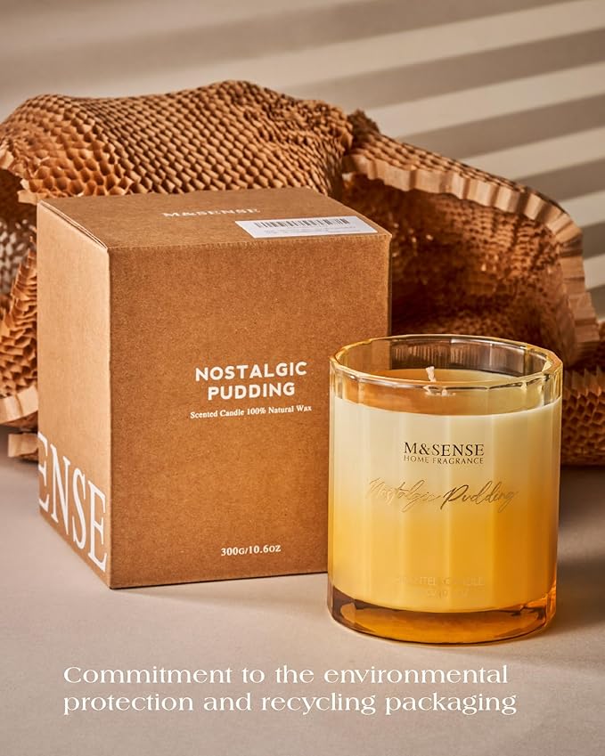 M&SENSE Rose Scented Candles for Home - 10.6oz 60 Hours Burn Natural Soy Wax Flower Scent for Girlfriend, Aromatherapy Candle for Relaxing Meditation Yoga Spa