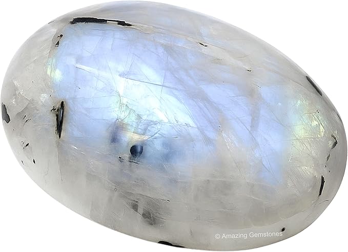 Amazing Gemstone Rainbow Moonstone Crystals, Healing Stones - Extra Large Palm Stone Crystals Piedra - for Good Luck, Positive Energy, Meditation - Unique Stocking Stuffers, Birthday Gifts Women, Men