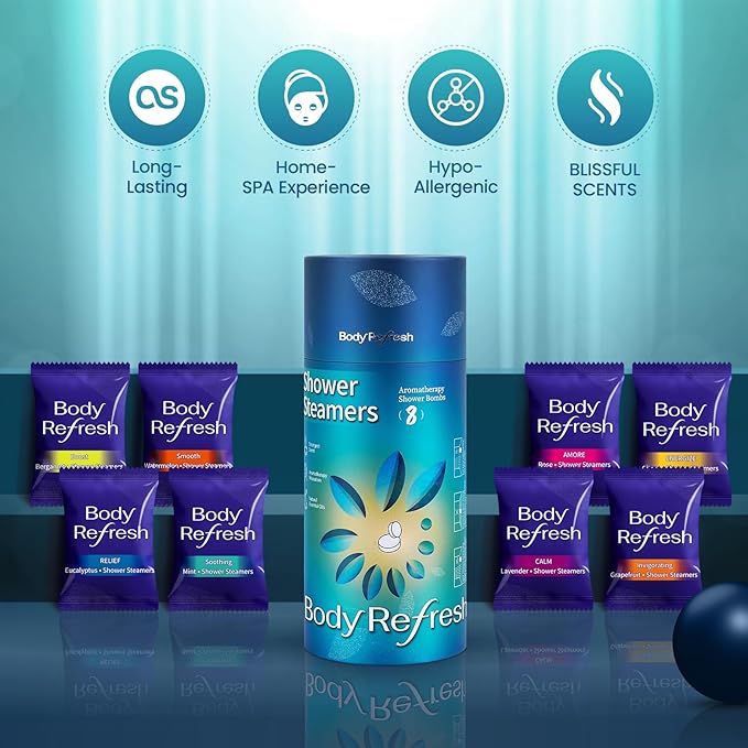 Shower Steamers Aromatherapy 8 Pack - Birthday Gifts for Men, Valentines Day Gifts for Him, Husband, Shower Bombs for Home Spa Relaxation, Stress Relief, Easter Basket Essential
