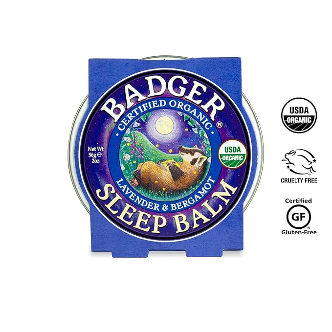 Badger - Natural Sleep Balm, Lavender & Bergamot, Relaxing and Calming Balm for Children and Adults, 2 oz