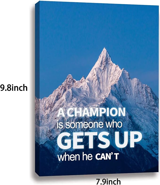 Inspirational Quotes Motto Wall Art，Motivational Office Wall Art Decoration Painting, Suitable for Library, School, Gym,Office， Living Room,Home Deco,Tabletop/Hanging,| 6-pack29 x 38 cm (Framed…) D