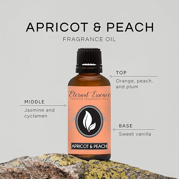 Eternal Essence Oils Apricot & Peach 30ml Premium Fragrance Oil - for Candle, Soap Making, Aromatherapy, Diffusers, Home Care, & Humidifiers