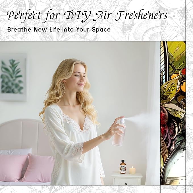 HIQILI White Jasmine & Mint Fragrance Oil for Diffuser, Candle, Soap & Perfume Making, Floral Herbal Scent with Fresh Tea Notes, Long-Lasting Scent - 1 Fl Oz