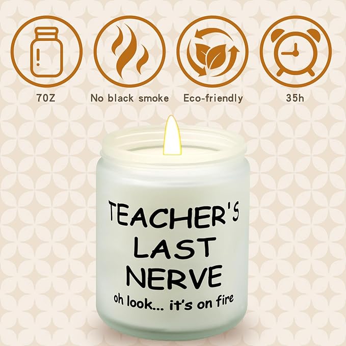 Lihome Teacher Appreciation Gifts, Funny Teacher's Day, Birthday, Thanksgiving, Christmas Gifts, Vanilla Coconut Candles