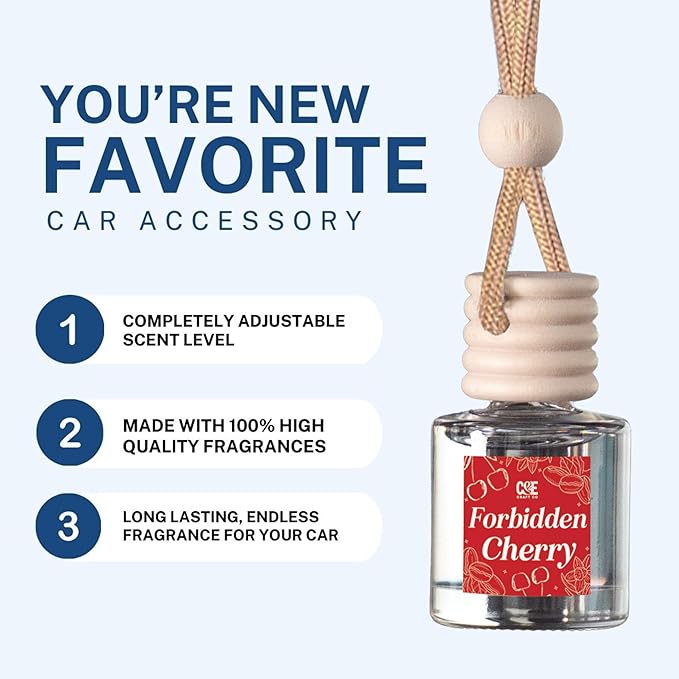 CANDECraftCo Car Air Hanging Fragrance Oil, Car Auto Freshener for Essential Oils, Scents Fragrance Aromatherapy Automobile Diffuser, Long Lasting (Campfire Marshmallow)