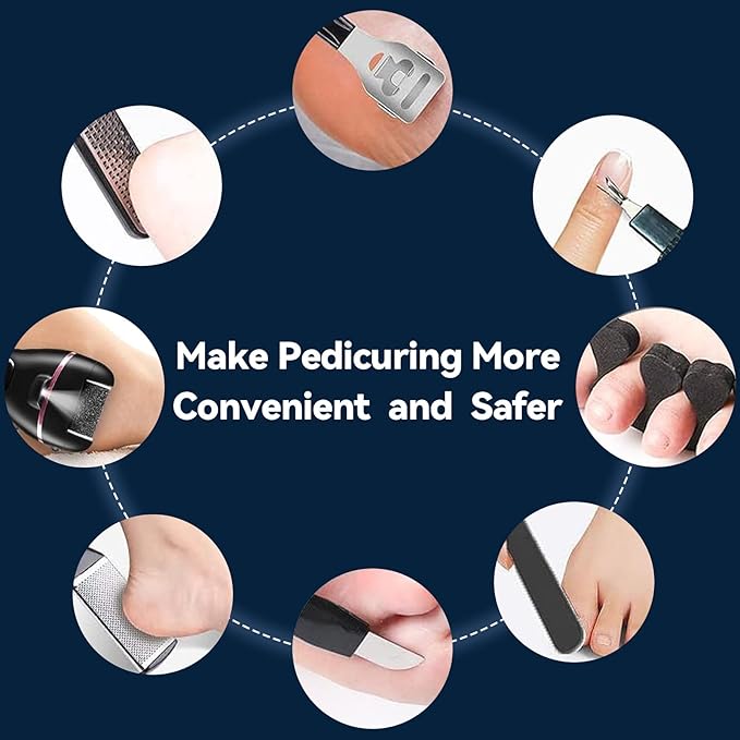 Electric Callus Remover for Feet with 9 Roller Heads 2 Speed Rechargeable Waterproof Professional Pedicure Kit 30 in 1 Foot File Tools Perfect for Dead Hard Cracked Dry Skin
