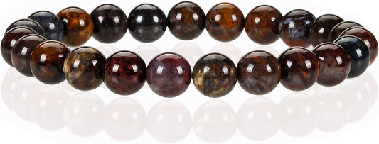 Cherry Tree Collection - Small, Medium, Large Sizes - Gemstone Beaded Bracelets For Women and Men - 8mm Round Beads