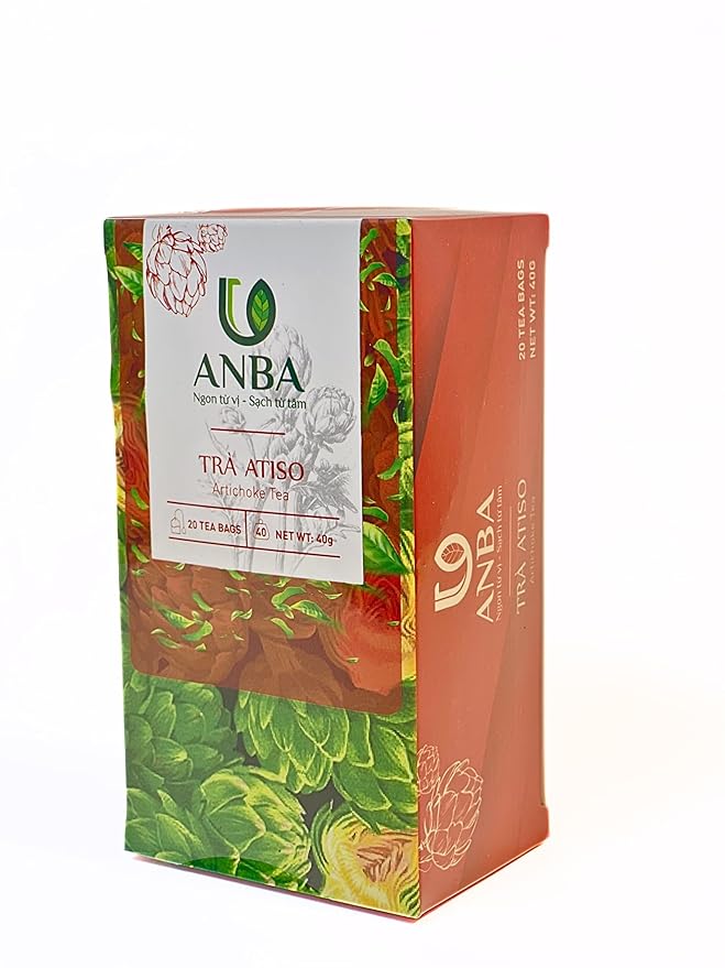 ANBA Artichoke Tea Bags 20 Count | Naturally Caffeine-Free | Pure & Handpicked Herbal Infusion | No Sugar Added | Refreshing Floral Taste| ISO HACCP Certified