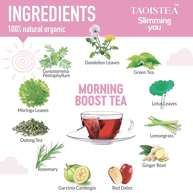 Detox Tea Morning Boost Tea (2 Pack), All Natural Herbal Tea for Detox and Colon Cleanse, Non-GMO, Vegan (28 Tea Bags Total)