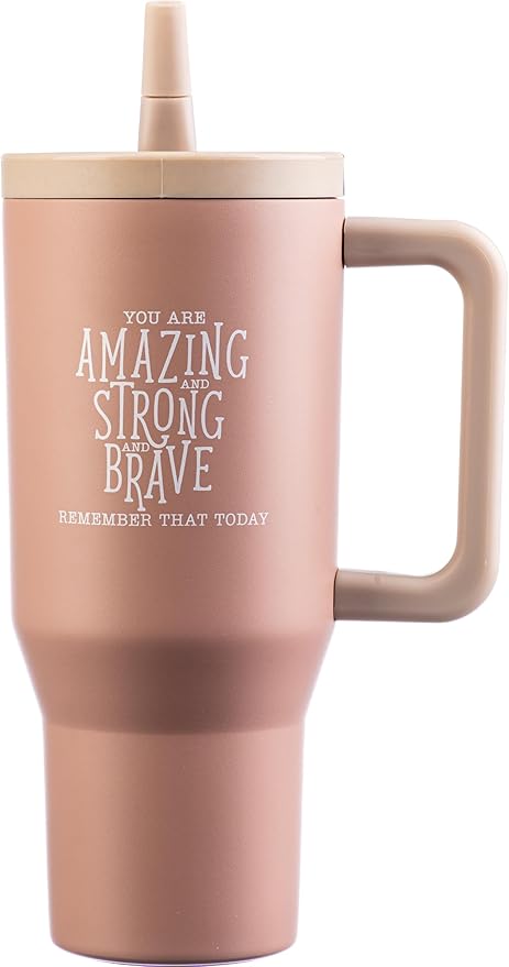 DIVERSEBEE 30 oz Insulated Stainless Steel Tumbler with Lid, Inspirational Birthday Thank You Gifts for Women, Mom, Wife, Girlfriend, Teacher, Her, Nurses, Best Friend, Travel Mug (Mocha)