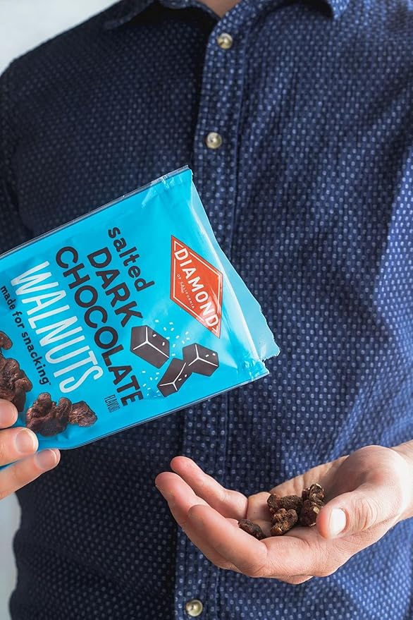 Diamond of California Salted Dark Chocolate Walnut Snack Nuts, 4 oz.