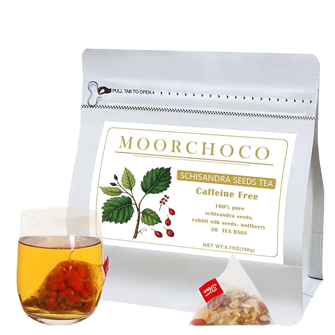 Goji Berry Tea For Men, 30 Teabags*6g - Premium Five Flavors Herbal Tea Combination - Schisandra Berries, Dodder, Wolfberry Chinese herbal tea (Chinese wolfberry)