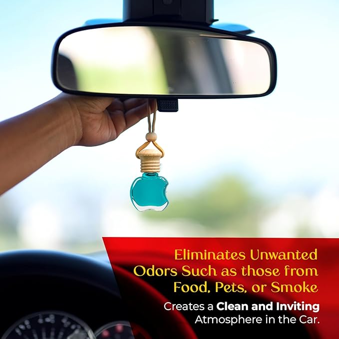 Kabod New Car Scent Hanging Air Freshener | Essential Oil Diffuser for Car | Long-Lasting Fresh Smell | Odor Eliminator for Smoke, Food & Pets | 10 ml