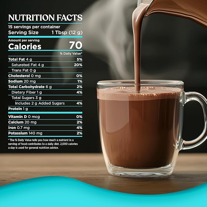 Four Sigmatic Calm Mushroom Cocoa Mix | Organic Mylk Hot Cocoa Mix with Reishi Mushroom | Vegan, Dairy Free | 15 Servings