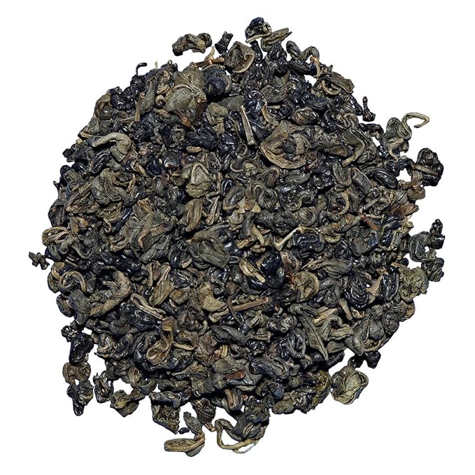 English Tea Store Organic Osprey Gunpowder Green Tea Pouches - 4oz | Loose Leaf Chinese Green Tea | Premium Zhejiang Leaves | Rolled for Freshness | Smooth Bold Taste