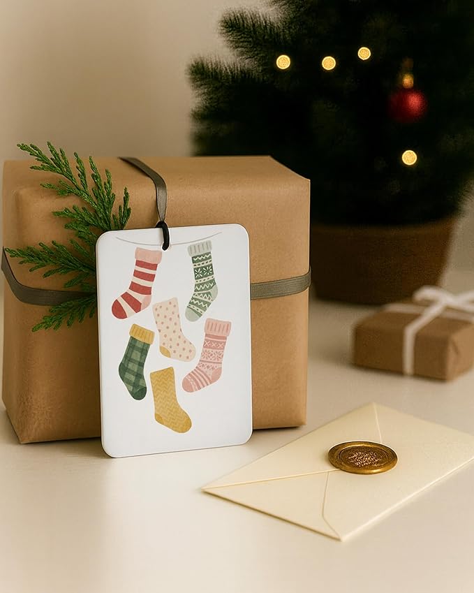 Green Christmas Berry Car Berry Air Freshener 4 Pcs, Red and Green Christmas Tree Stocking Hanging Air Freshener for Cars Closet Drawer Books, Cute Xmas Car Accessories Mirror Decor for Women