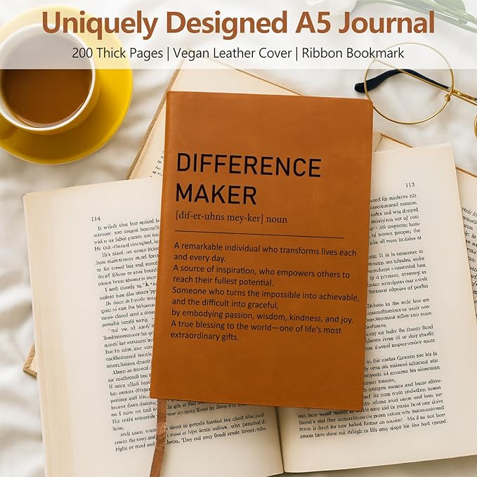 Difference Maker Gifts, Employee Apprecition Gifts for Coworkers, Teachers, Thank You Gift for Women Coworkers Employees Teacher Nurse Secretary Mentor Leader with Difference Maker Journal