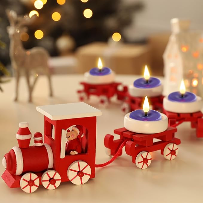 Eywamage Purple Flameless Wax Tealights with Remote Batteries, Flickering Colored LED Tea Votive Candles Set of 10