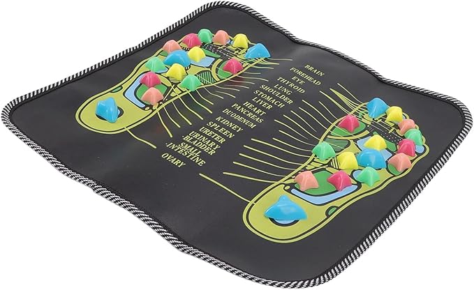 TOPINCN Foot Massage Mat, Massage Tools Foot Massagers Pain Relief Simulation Pebble Reflexology Walking Stone Cushion Suitable for Health Care (35 * 35cm)