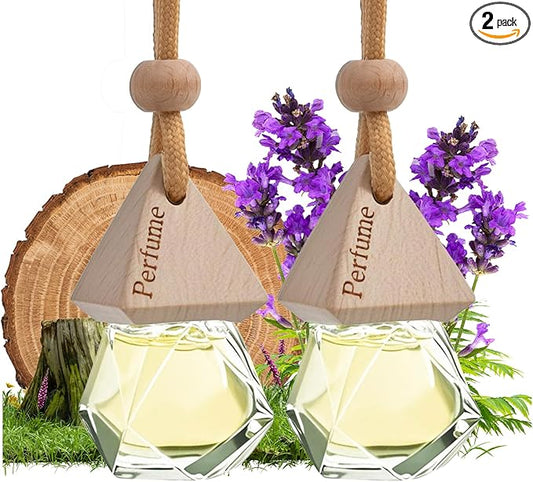 Car Air Freshener Hanging Diffuser – Long-Lasting Essential Oil Scent (Up to 60 Days) – Non-Toxic & Eco-Friendly – 2-Pack Auto Fresheners Made in USA