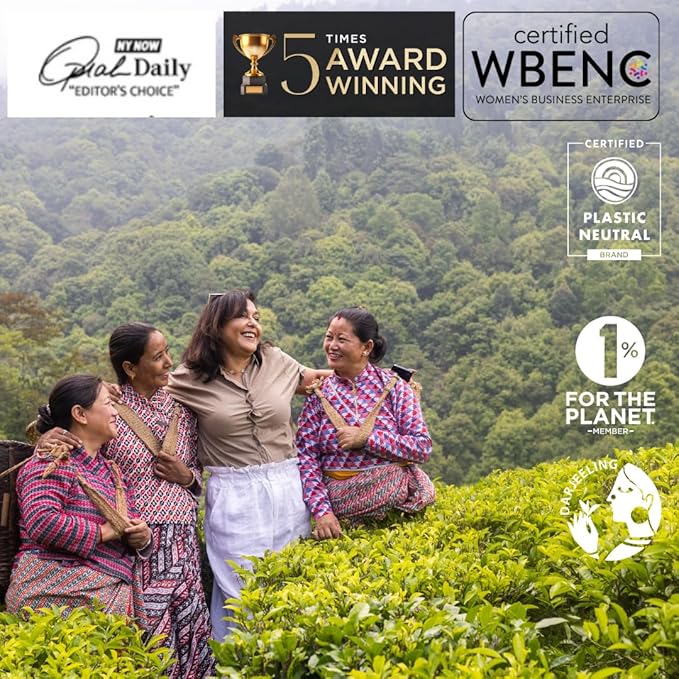 Brook37 Twilight Romance Eco Darjeeling Black Tea - Premium Loose Leaf 2nd Flush Tea with Floral Aroma & Sweet Honey Notes | Medium Caffeine | 50g Compostable Paper Tube | Elegant Gift for Tea Lovers