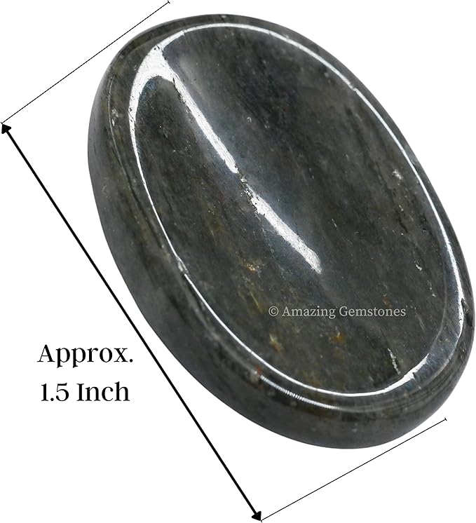 Amazing Gemstone Blue Aventurine Worry Stone Crystals and Healing Stones - Worry Stones for Stress Relief Gifts - Piedra Crystal Fidget for Meditation - Unique Stocking Stuffers and Birthday Gifts