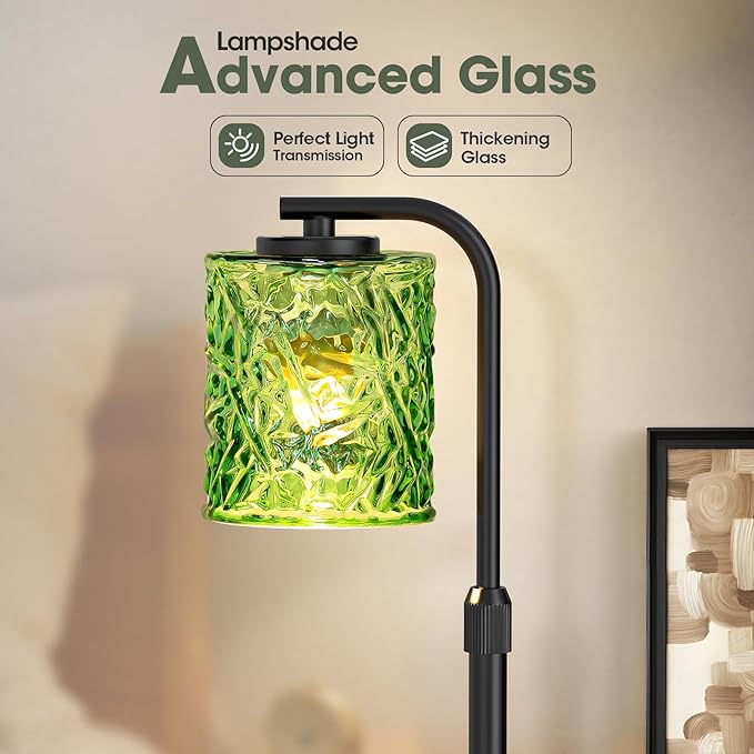 Candle Warmer Lamp with Timer and Dimmer Dimmable Candle Lamp with Glass Lampshade Candle Warmer with Adjustable Height Wax Melt Warmer for Women Home Decor, 2 Bulbs Included