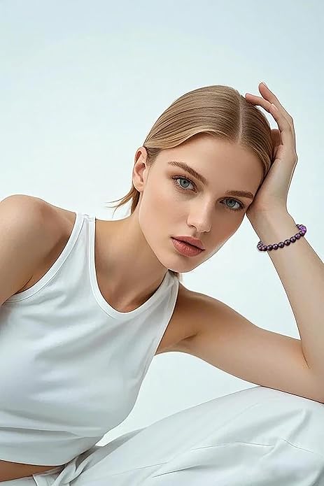 AD Beads 4mm6mm8mm10mm Handmade Bracelet - Natural Gemstone for Peace and Tranquility - Meditation, Yoga, Healing and Energy Gift for Unisex