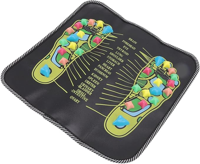 TOPINCN Foot Massage Mat, Massage Tools Foot Massagers Pain Relief Simulation Pebble Reflexology Walking Stone Cushion Suitable for Health Care (35 * 35cm)