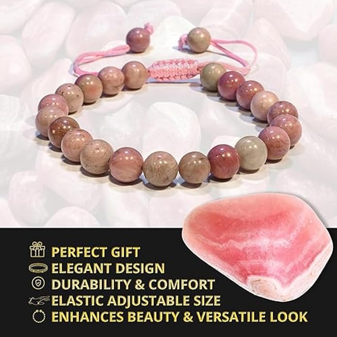 Energy Protection Crystal Handmade Adjustable Bead Bracelet Perfect for Men, Women’s Gift - Gemstone Healing Stretch Bracelet Pulsera Para Hombre Mujer Stocking Stuffer