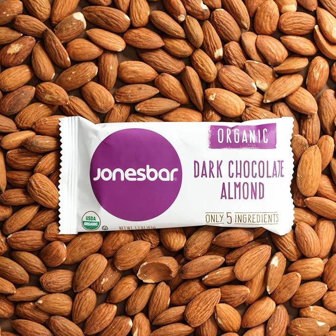 JONESBAR (Chocolate Lovers, 12 Count (Pack of 1)), USDA Organic Fruit & Nut Bar, Non-GMO, Kosher, Vegan, Gluten Free, Simple Snack Bar