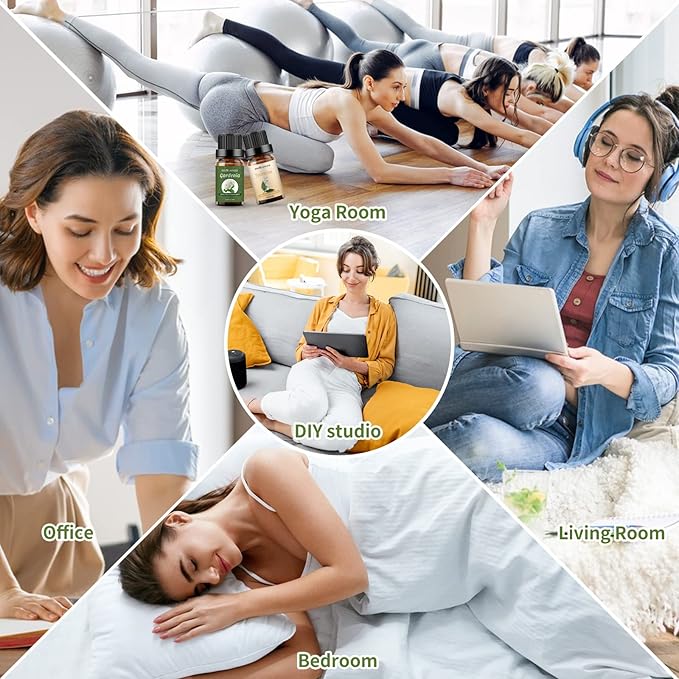 Sedbuwza Gardenia Jasmine Essential Oil Set, Gardenia Fragrance Oil Jasmine Scent Oil Set for Diffuser, Aromatherapy, Massage, Soap, Candle Making 2 x 10 ml