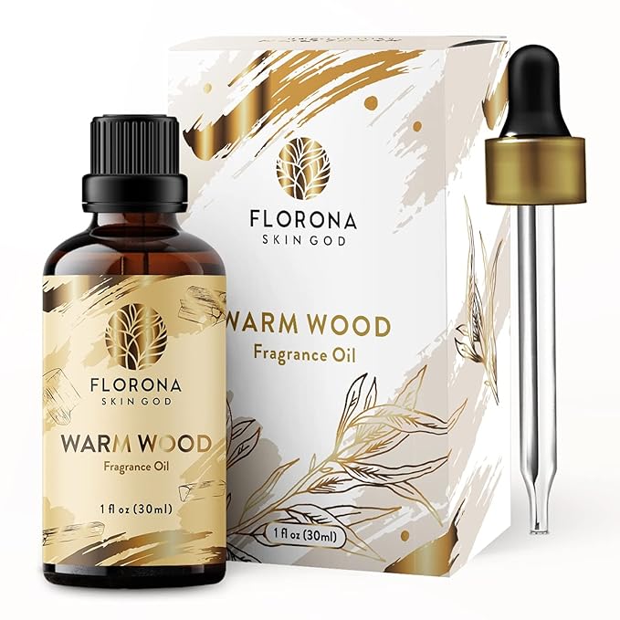 Florona Warm Wood Premium Quality Fragrance Oil - 1 fl oz for Soap Making, Candle Making, Diffuser Aromatherapy