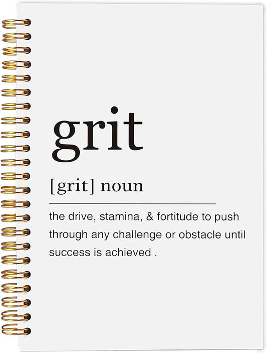 Inspirational Spiral Notebook,Inspirational Journal,Inspirational Journal for Women Men Writing,Grit Spiral Notebook 8.3×5.5 Inch