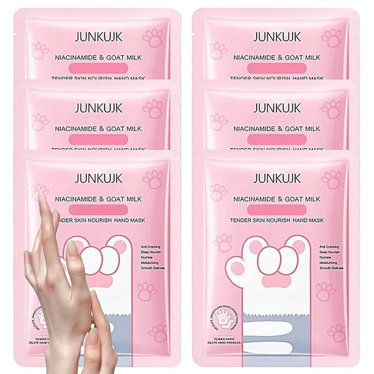 6PCS Hand Masks,Hydrating Hand Masks Moisturizing Gloves Overnight for Dry Cracked Hands,Daily Hand Care Hand Masks Gift Set for Women and Men A